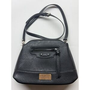 Wrangler Small Crossbody Black Vegan Leather Zippered Western Cowgirl